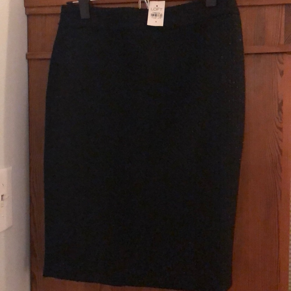 Ann Taylor loft black sparkle pencil skirt